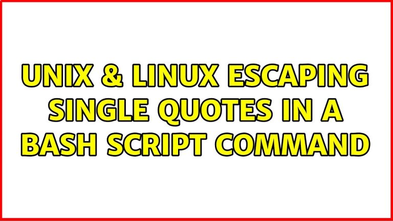 How to Escape Single Quotes in Bash