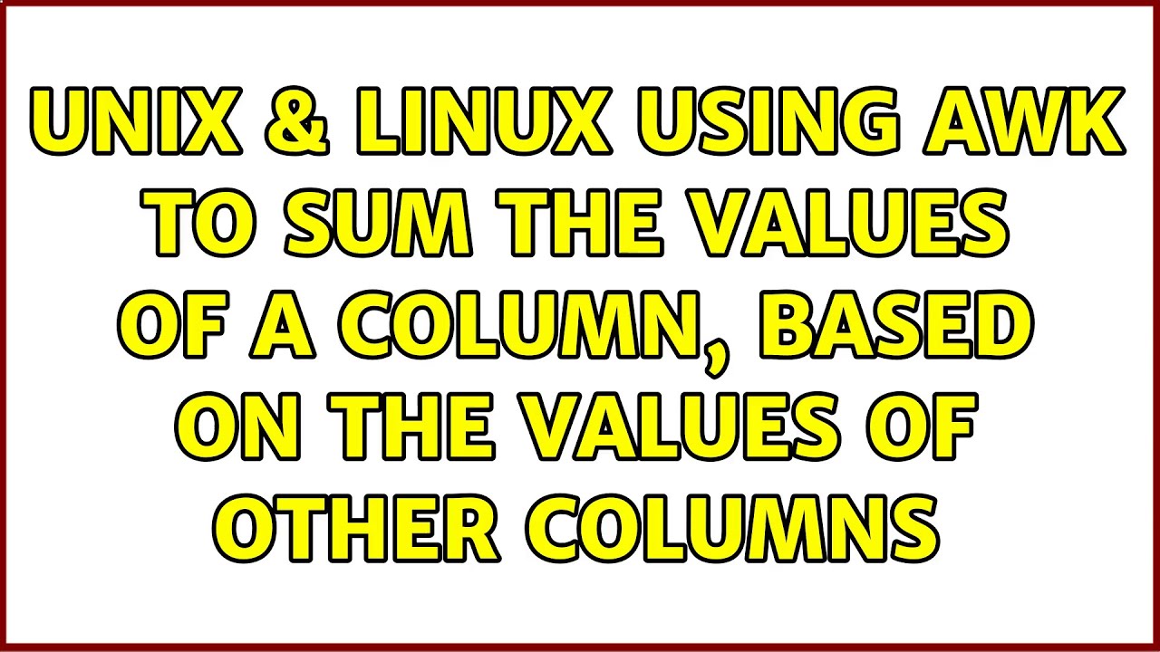 Calculate the Sum of a Column Using the “Awk Script in Bash
